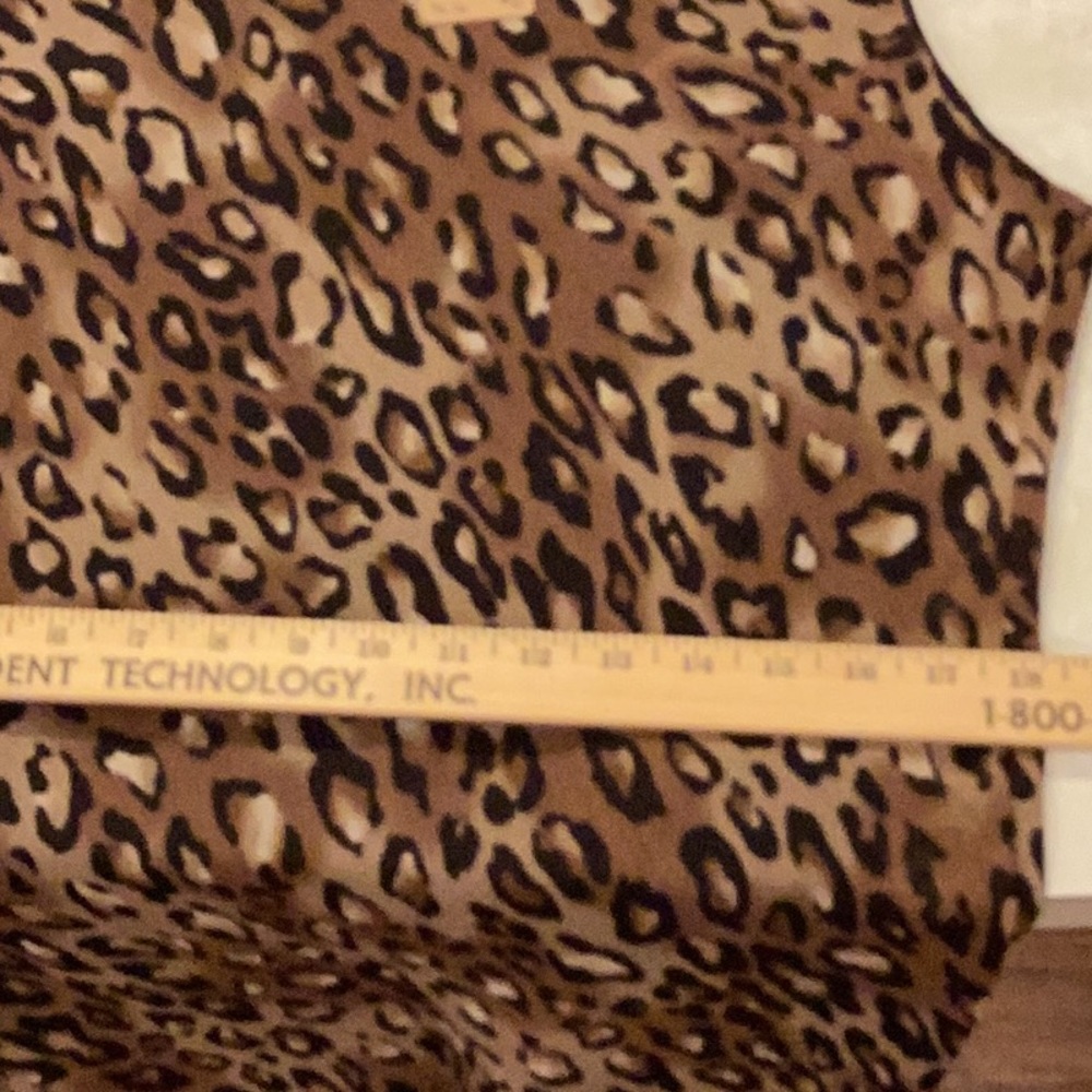 STUDIO I Womens Brown Maxi Dress Animal Print Mob Wife Sz 16 Plus - Picture 9 of 9